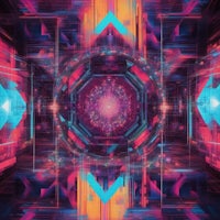 an abstract image of a psychedelic design