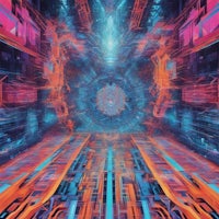 an abstract image of a futuristic tunnel
